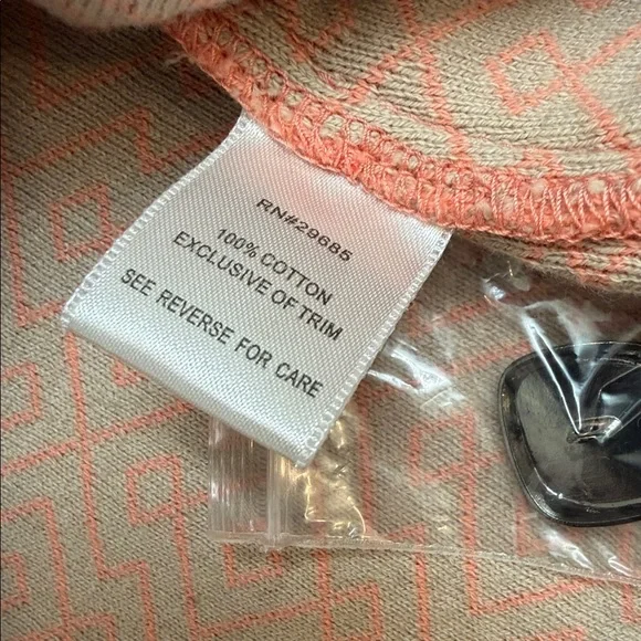 Pendleton 2X Plus Cotton Knit Coral Pink Structured Blazer Jacket NWT - Picture 3 of 7